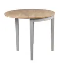 Dining & Console Table Altona Round/Half Moon Extendable Grey/Oak D:90cm image 5