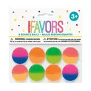 Unique Party Two-Tone Bouncy Balls, 8 Pack image 1