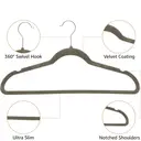 ANQI Cintres antidérapants en velours pour costumes, gris/argent - lot de 50 image 4