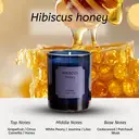 Zooly Amber Time Bougie parfumée - Hibiscus et miel (Bleu foncé), 100 g, 1 pièce image 1