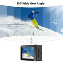 SJCAM SJ4000 Caméra d'action double écran 4K - Écran LCD 2,0 pouces et écran selfie 1,3 pouce - Grand angle 170° - Stabilisation EIS - Étanche 30 m - 80 min d'enregistrement - Photo 16 MP - 5,9 x 4,2 x 3 cm image 5