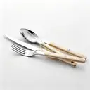 FangYuan Ensemble de 16 couverts en acier inoxydable compatible lave-vaisselle - Manche blanc image 7