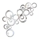 24pcs PVC removable mirror wall sticker, acrylic mirror decoration, suitable for home living room and bedroom decoration (3.5-13.8cm) image 0