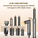 Uniorange M8 8-in-1 Multi-Styler Haardroger, 1400W Vermogen & 200 Mln. Ionen, 110.000 TPM Hoge Snelheidsmotor, Droogt 4x Sneller, Volledig Accessoirepakket Inbegrepen image 1