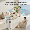 ELECCI Climatiseur Mobile 6000 BTU (1,8 kW), 4-en-1 Refroidissement/Déshumidification/Ventilation/Sommeil, Télécommande, Minuterie 24h, 16–30°C, Filtre Lavable, Kit Fenêtre, R290, Classe A image 3