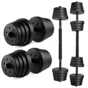 30KG Adjustable Dumbbells Barbell Set, Home Gym Free Weights for Full Body Training image 0