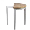 Dining & Console Table Altona Round/Half Moon Extendable Grey/Oak D:90cm image 4
