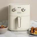 Haden Air Fryer - 6.5L, Cream, Knobs Control, Adjustable Timer & Temperature, Non-Stick Basket image 3