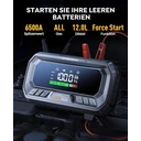 YaberAuto YA90 Starter Battery with Compressor 160PSI 6500A External Battery 6500A PD Input/Output for Car with 3.3" LCD Display, Emergency Light 600 Lumens, Jump Start Function image 1