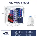 BINGI Camping Fridge 42L,Car Fridge Freezer Portable Refrigerator 12V/24V DC & 100-240V AC For Campervan,Lorry,Boat,travel,Picnic and Home Use, -18℃ to 15℃ image 1