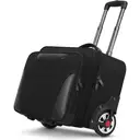 Business Trolley with Large Wheels， Laptop Trolley 17.3 Inch with 3 Packing Cubes， Pilot Case with Wheels Waterproof， Briefcase with Wheels for Men， Travel， Work， School， Black， New Year Sale ， Top gift picks image 0