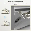 HOMCOM Shoe Bench, Entryway Bench with Flip Drawer, Adjustable Shelf and Seating Cushion for Hallway, Stores 10 Pairs of Shoes, White image 5