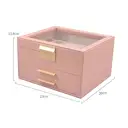 JORDAN&JUDY Multi-Layer Jewelry Box Small Earring Box Ring Storage Box Necklace Box Earring Jewelry Case - 3 Layer Pink image 5
