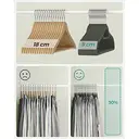 Velvet Hanger, 42.7x22x0.6cm, Silver and Grey, Set of 20 image 3