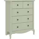 Galano Stella 3+2 Drawer Chest – Modern Cabinet with 5 Drawers – Organizer and Storage for Bedroom – Console for Entryway, Hallway, or Living Room – Sage Green image 5