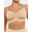 Feelingirl Best-Selling Everyday Seamless Comfortable Wireless Ruched bust Anti-Sag Bra Unlined Soft Bra for Women XXL Light Skin, Couple Gift Perfect Gift image 1