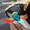 Simulation Flying Bird Motorcycle – Wind-Powered Car Ornament with Realistic Flapping Wings, Aerodynamic Design for Sunroof, Window & Handle Use (red)，red image 2