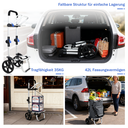 Foldable Shopping Trolley with Cooling Compartment, 3-in-1 Trolley, Sack Truck & Shoulder Bag, Shopping Trolley, Shopping Trolley 43L Capacity & Tie Down Strap, Shopping Cart with Wheels, Foldable Trolley, Grocery Shopping, Portable Trolley, Gray image 3