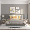 HOMCOM Bedside Table 1 Drawer Scandi White/Oak Effect image 7