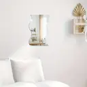 1pc PVC mirror with irregular wave acrylic decorative mirror, room decoration aesthetic mirror 20*30 cm image 1