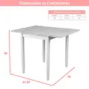 Dining Table Altona Rectangle Extendable Drop Leaf Grey/Oak 76x61-97cm image 7