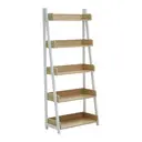 Interiors by Premier Bookcase Bradury 5 Shelves Oak/White image 0