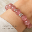 VoxorAI L8 [Fleurs de pivoine] Bracelet en cristal, bracelet à perles, bracelet en cristal naturel, création artisanale originale faite main à faire soi-même image 2