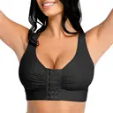 Feelingirl 3D Molded Post Surgery Compression Chest Surpport Front Hooks Anti-Sag Breathable and Adjustable Bra for Women XL Black, Couple Gift Perfect Gift image 2