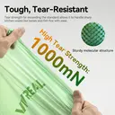 Vivreal Degradable Garbage Bag - Green 10L (100 pieces) | TÜV & BPP Dual Certification, Super Tough, Leak-proof, Environmentally Friendly Corn Starch Material Garbage Bag image 2