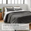 Housse de couette MENDALE - Ensemble de literie de qualité supérieure - Housse de couette 220*240 cm avec taie d'oreiller 80*80 cm - Microfibre douce brossée - Gris foncé et gris clair image 4