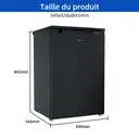 CHiQ Réfrigérateur une porte 107 L CTT107BD, Congélateur compact, Design gain de place, 0,3 m² d'encombrement, 7 réglages de température, Faible bruit, Noir, Classe Énergétique D image 1