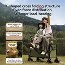 ochama Collapsible Compact Camping Wagon 200L Green, Extra Large & High Capacity, 400L Stackable Capacity, Dual Brake Off-Road Wheels, Space-Saving Storage, For Camping, Picnics, Vending & Moving image 6