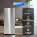 CHiQ JR122WSD Congélateur vertical en acier inoxydable 122 L, congélation 4 étoiles, mode réfrigérateur convertible, No Frost, Multi-Airflow, compresseur Inverter, 39 dB, classe énergétique E - Argent  image 2