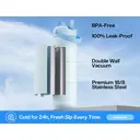 POWCAN by Meoky 26oz Dual-Opening Sports Water Bottle with Carry Handle –Light Blue, New Year Sale , Top gift picks image 1