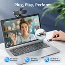 EMEET 4K Webcam with Dual Noise-Reducing Microphones, Auto Light Adjustment, 360° Rotatable Mount, Plug & Play USB Webcam for Windows/macOS，E3131 image 4