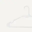 ANQI Plastic Clothes Hangers, Adult Size, White, Pack of 50 image 2