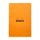 Cahier à spirales Rhodia N° 20 Orange, 21 x 31,8 cm, 80 feuilles, perforé 4 trous, 80 g/m² image 0