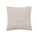 MEROPE, Housse de coussin en polyester seersucker, 50x50 cm, kaki, lot de 1 image 1
