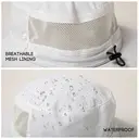 TOP-EX Chapeau anti-UV à bords larges avec arceau amovible et panneau en mesh ventilé blanc - taille M/L image 3