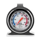 Chef Aid Stainless Steel Oven Thermometer for use with fan, gas, electric, pizza oven, air fryer, or range cooker - cooking/baking/grilling/BBQ, hang or stand inside oven, Easy to read display image 0