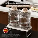 JORDAN&JUDY Teleskopisches Aufbewahrungsregal für Bad, Zuhause und Arbeitsplatte – Multifunktionaler Organizer, hohe Version 20*31,5*18,5 cm, 1 Stück image 1