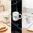 Alphynix 1pc 11oz White Ceramic Mug Featuring Intricate Dragonfly & Floral Design with Handwritten Quote, Thoughtful Birthday Gift image 5