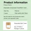 YIJINCHAN Disposable Compressed Bath Towels, 5 Pcs in Paper Tube image 5