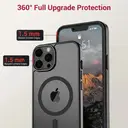 Dpower KC26 Coque Compatible avec MagSafe pour iPhone 17 Série - Dos Mat Semi-Transparent, Protection Antichoc Militaire - 7 Couleurs Noir iPhone 17 image 3
