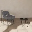 Outsunny Salon de Jardin extérieur en résine tressée 2 personnes ensemble de meubles de jardin coussins de 15 cm d'épaisseur cadres en acier pour balcon terrasse patio, gris image 7