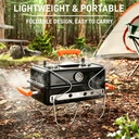 Tragbarer Holzkohlegrill, leichter, faltbarer BBQ-Grill mit Tragegriff, kompakte 41,5 x 26,5 cm Grillfläche für Camping, Picknick & Kofferraum, 4,76 kg image 2