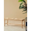 Interiors by Premier Bench Bandar Beech Wood & Hemp Rope Natural image 3