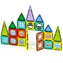 Tokky 56-Piece Magnetic Tiles Creative Color Building Set, Strong Magnetic Suction Structure, STEAM Educational Enlightenment, ABS Safe Material, Color Box Packaging J011 image 1