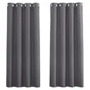 PONY DANCE Rideaux occultants à œillets, 117 x 137 cm, lot de 2 panneaux, gris image 0