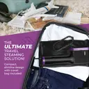 Tower Ceraglide Handheld Garment Steamer with Ceramic Soleplate, 1400W - Black and Lilac, T22038LIL image 2